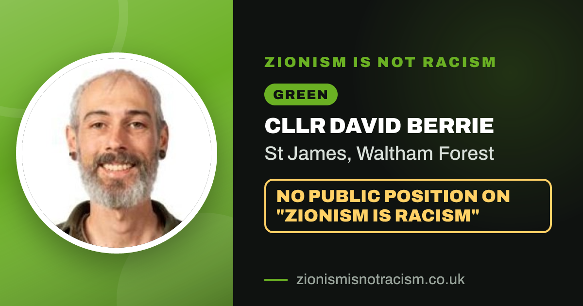 Share image: Cllr David Berrie, St James ward, Waltham Forest