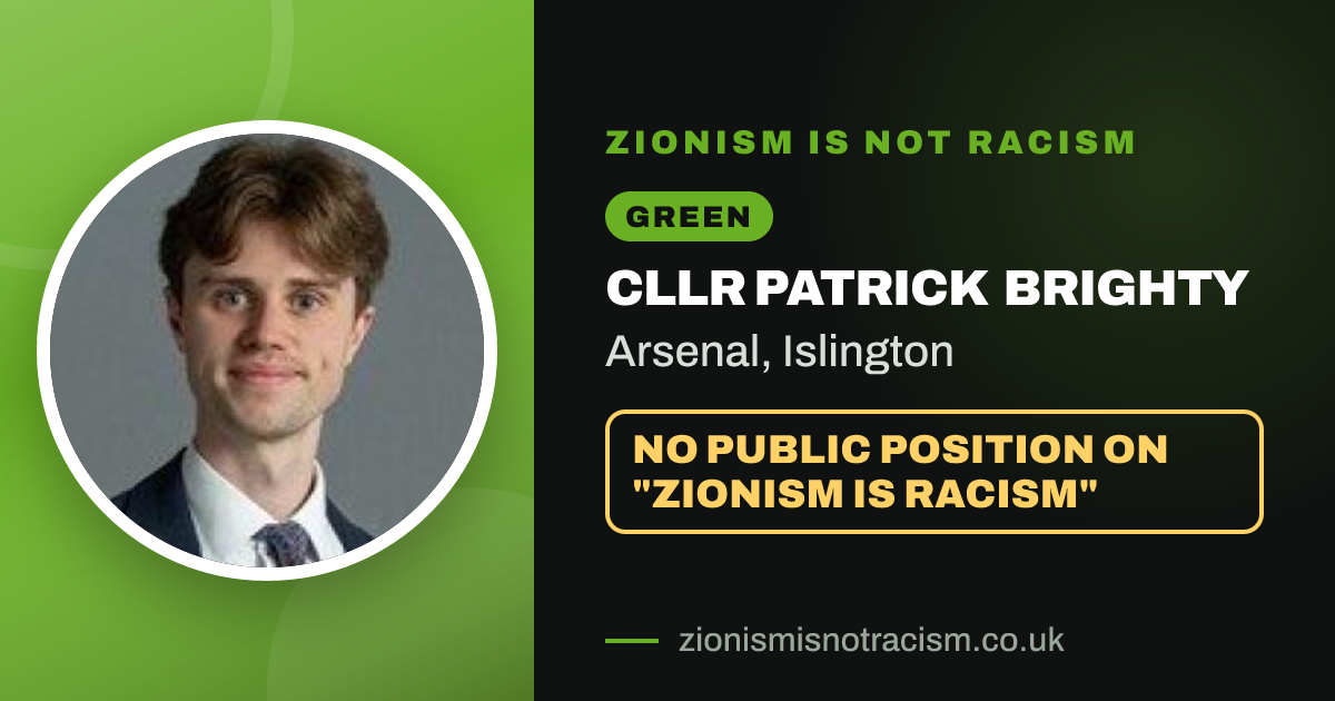 Share image: Cllr Patrick Brighty, Arsenal ward, Islington